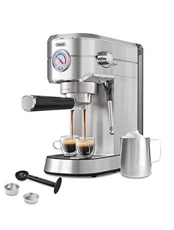 Home Office 1.5L 15 Bar Espresso Coffee Maker Machine Small Built-ln Fancy  Milk Foam Semi Automatic Steam Italian Coffee Maker