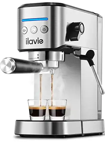 ILAVIE 20 Bar Espresso Machine, Stainless Steel Espresso Coffee Machine for  Cappuccino, Latte, Espresso Maker for Home, Automatic Espresso Machine